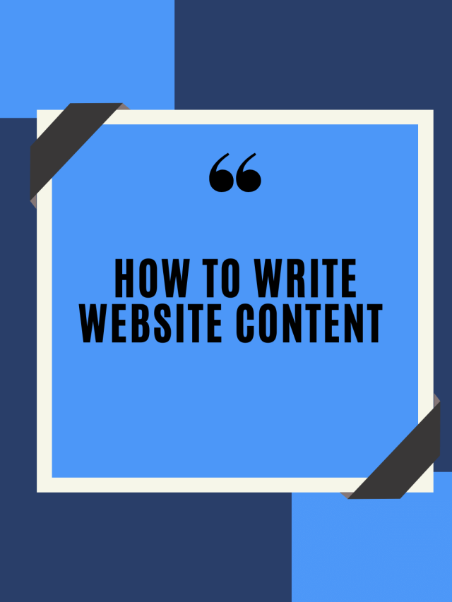 How to write  Website Content In 2023